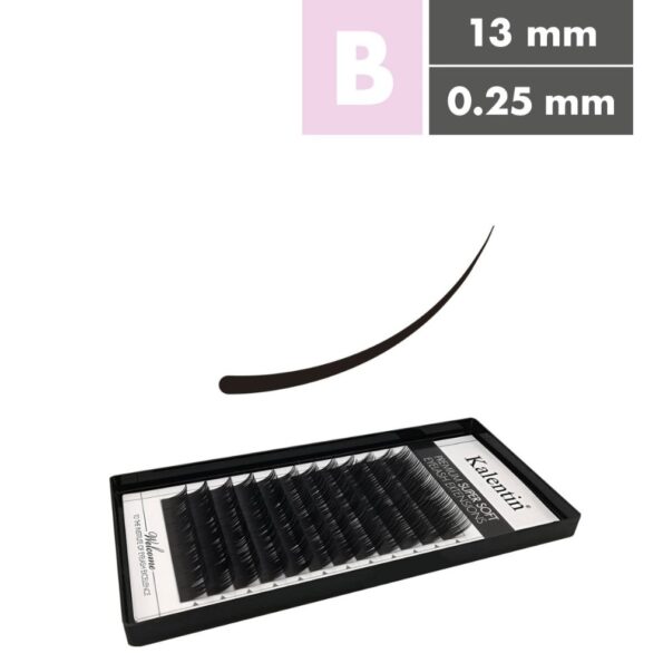 Kalentin Extensiones De Pestañas Clásicas Curva B 0,25 13mm